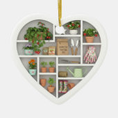 Tiny Shelves: Gardener edition (graphic print) セラミックオーナメント (正面)