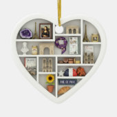 Tiny Shelves: I Love Paris France 2D print French セラミックオーナメント (正面)