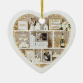 Tiny Shelves Just Married First Christmas Together セラミックオーナメント (正面)