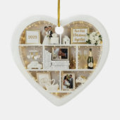 Tiny Shelves Just Married First Christmas Together セラミックオーナメント (裏面)