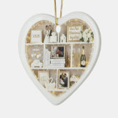 Tiny Shelves Just Married First Christmas Together セラミックオーナメント (左)