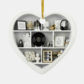 Tiny Shelves Piano Music Fan edition 2Dprint Heart セラミックオーナメント (正面)