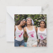 TINY SIZEグリッターフォトブライダルシャワーありがとう ノートカード (裏面)