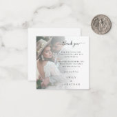 TINY SIZE自分の写真を追加結婚ありがとう ノートカード (正面/裏面インサイチュ)