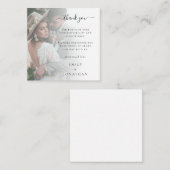 TINY SIZE自分の写真を追加結婚ありがとう ノートカード (正面/裏面)