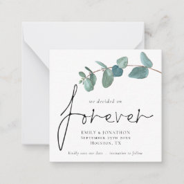 TINY SIZE DECIDED on Forever Eucalyptus 救 Date ノートカード