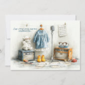 Tiny Songbird - 1st Birthday Girl 招待状 (正面)