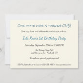 Tiny Songbird - 1st Birthday Girl 招待状 (裏面)