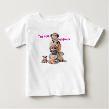 Tiny Soul, Big Dreams" テディベア トッドラーTシャツ
