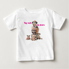 Tiny Soul, Big Dreams" Teddy Bear Toddler T-Shirt ベビーTシャツ