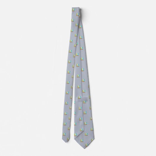 Tiny Surfboards Pattern Neck Tie ネクタイ (裏面)