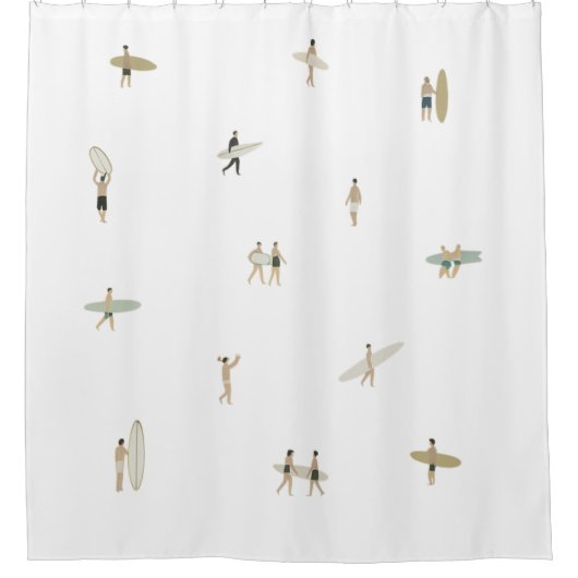 Tiny Surfers Shower Curtain シャワーカーテン (正面)