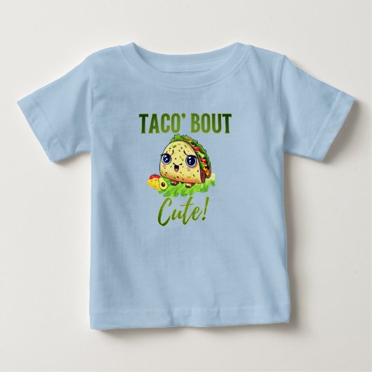 Tiny Taco Talk: 'Taco 'Bout Cute' Tee ベビーTシャツ (正面)