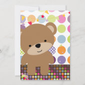 Tiny Teddy Bear パーソナライズパーティー 招待状 (裏面)