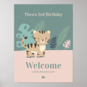 Tiny Tiger キッズの誕生日パーティー ウェルカム 18x24 ポスター (正面)