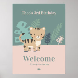 Tiny Tiger キッズの誕生日パーティー ウェルカム 18x24 ポスター