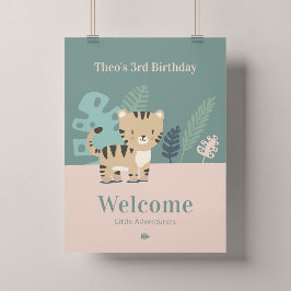 Tiny Tiger キッズの誕生日パーティー ウェルカム 18x24 ポスター