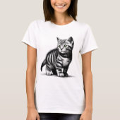 Tiny Tiger - Whiskered Wonder Illustration Tシャツ (正面)