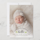 Tiny Tigsフォトオーバーレイ誕生のお知らせ 案内状 (正面)