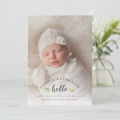 Tiny Tigsフォトオーバーレイ誕生のお知らせ 案内状 (スタンド正面)