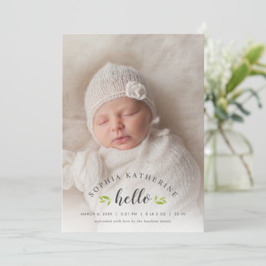 Tiny Tigsフォトオーバーレイ誕生のお知らせ 案内状 (スタンド正面)