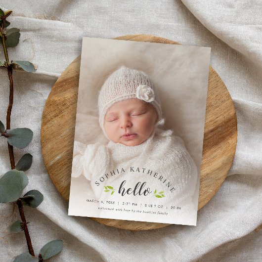 Tiny Tigsフォトオーバーレイ誕生のお知らせ 案内状