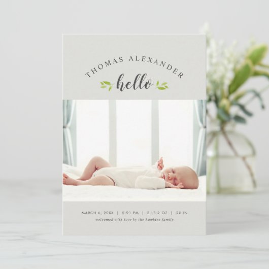 Tiny Tigs写真誕生のお知らせ 案内状 (スタンド正面)