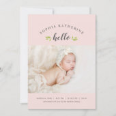 Tiny Tigs写真誕生のお知らせ 案内状 (正面)