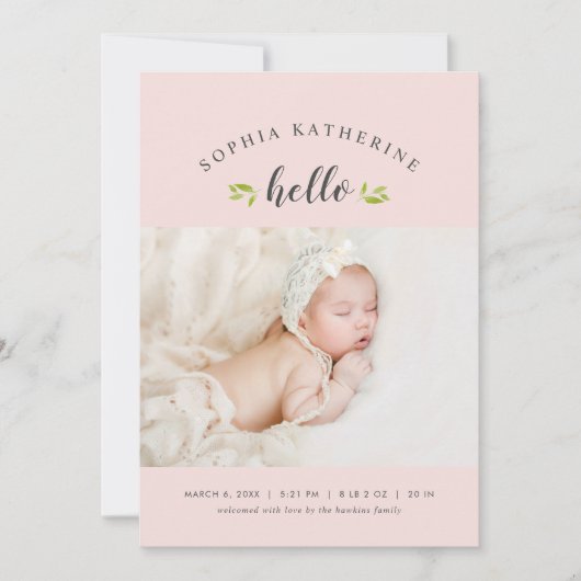 Tiny Tigs写真誕生のお知らせ 案内状 (正面)