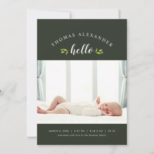 Tiny Tigs写真誕生のお知らせ 案内状 (正面)