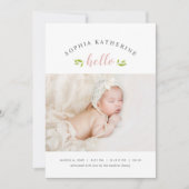 Tiny Tigs写真誕生のお知らせ 案内状 (正面)