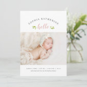 Tiny Tigs写真誕生のお知らせ 案内状 (スタンド正面)