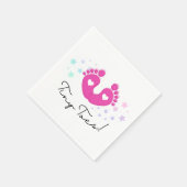 Tiny Toes ベビーシャワー スタンダードカクテルナプキン (角)
