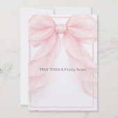 Tiny Toes and Pretty Bows 招待状 (裏面)