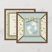 Tiny Toes Invitation Square 招待状 (正面/裏面)