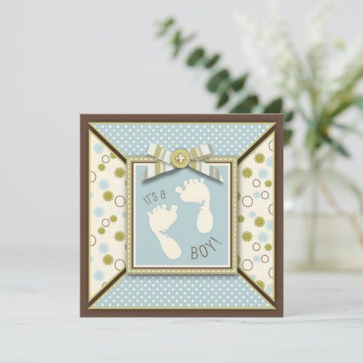 Tiny Toes Invitation Square 招待状 (スタンド正面)