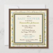 Tiny Toes Invitation Square 招待状 (裏面)