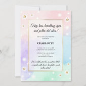 Tiny Toes Polka Dot Baby Shower Luxury Pastel  招待状 (正面)