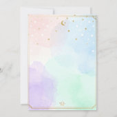 Tiny Toes Polka Dot Baby Shower Luxury Pastel  招待状 (裏面)