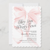 Tiny Toes Pretty Bows コケットベイビー招待状 招待状 (正面)
