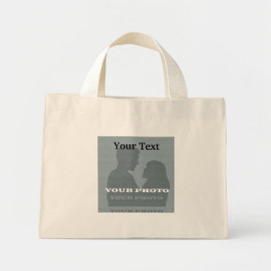 Tiny Tote Bag Natural Your Photo & Text Template ミニトートバッグ