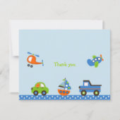 Tiny Trips Transportation Thank You Note Card ノートカード (正面)