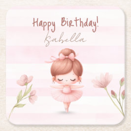 Tiny Twirls – Ballerina  スクエアペーパーコースター