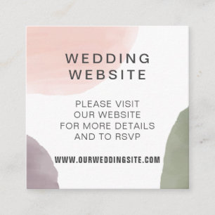 Tiny Water モダン Color結婚 Webサイト エンクロージャーカード