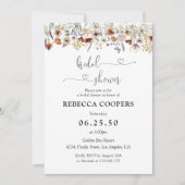 Tiny Wildflower ウェディングシャワーの招待状 招待状 (正面)
