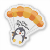 Tiny Wings, Big Dreams ペンギン ステッカー シール (正面)