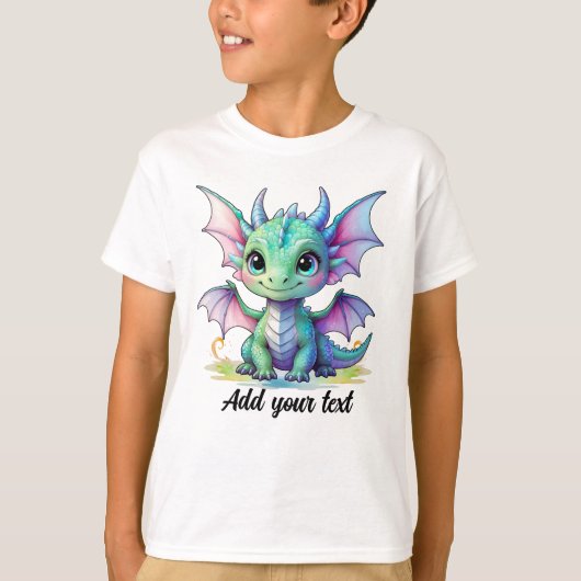 Tiny Wings Dragon – 名前入りTシャツ Tシャツ (正面)