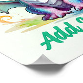 Tiny Wings Dragon – Personalized Kids Wall Art ポスター (角)