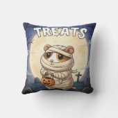 TinyFur ハロウィンマミーモルモットTシャツ クッション (裏面)