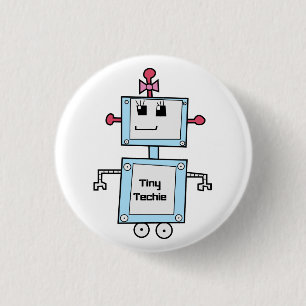 TinyTechie 1 1/4"ボタン 缶バッジ
